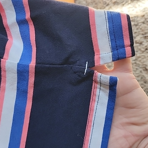 NWOT Nautica: Classic Fit Striped Deck Polo, Navy/Blue/Pink/White, XXL - Picture 4 of 7